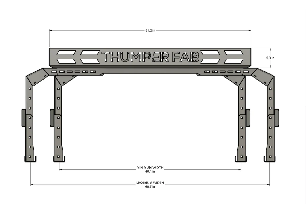 TF001902 | Adjustable UTV Bed Rack - Image 11