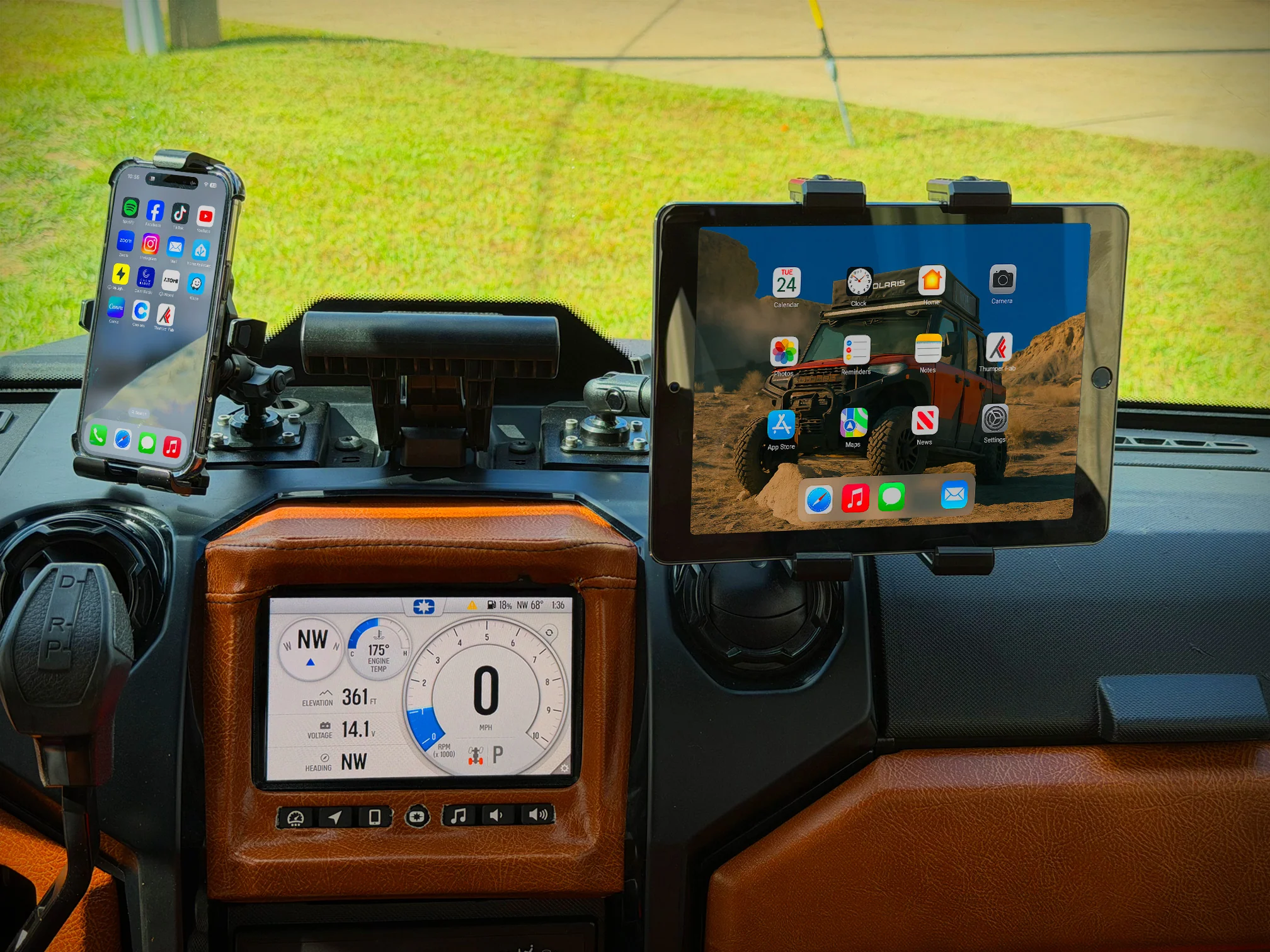 TF230909 & TF230910 | Polaris Ranger 1500 XD Tablet Dash Mount - Image 4